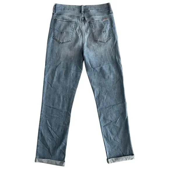 HUDSON HIGH RISE ROLL TAB CROPPED JEANS SIZE 27 - Picture 3 of 7